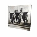 Fondo 16 x 16 in. Running Fierce Bulls-Print on Canvas FO2790742